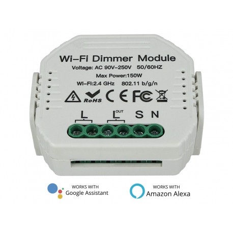 Led Triac Dimmer Taglio Di Fase Con Pulsante Memoria 220V 150W Wifi Smart Modulo Compatibile Con Alexa Google Home