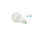 4 PZ Lampade LED E27 Globo Opaca Sfera G85 15W