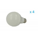 4 PZ Lampade Led E27 Bulbo 9W