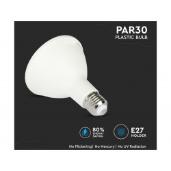Lampada Faretto Led Spot E27 PAR30 11W Con Smd Samsung Bianco Caldo 220V 40 Gradi Garanzia 5 Anni 