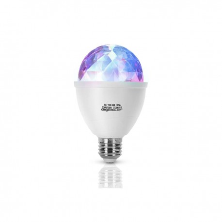 Luci Discoteca Led Lampada RGB LED Rotante a 360º E27 3W Effetto Stroboscopica