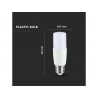 Lampada Led E27 T37 8W 220V Forma Cilindro Chip Samsung Garanzia 5 Anni 