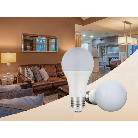 Lampada A Led E27 Con Sensore Crepuscolare 9W 810 Lumen A60 Day Night Sensor