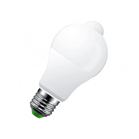 Lampada A Led E27 Con Sensore Movimento Infrarossi 7W 560 Lumen A60 6500K