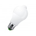 Lampada A Led E27 Con Sensore Movimento Infrarossi 7W 560 Lumen A60 6500K