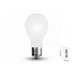 Lampada Led Con Filamento E27 A60 4W In Vetro Bianco 360 Gradi