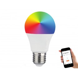 Lampada Smart  Led Bulb E27 A60 10W WiFi RGB CCT Dimmerabile APP Compatible Amazon Alexa Google Home