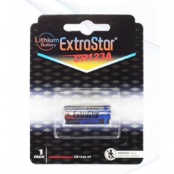 Pila Batteria CR123A 3V Litio Extrastar Confezione da 1 Pezzo