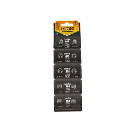 Pila Batteria A Bottone LR626 LR66 177 1,5V Extrastar AG4 Confezione Da 10 Pile