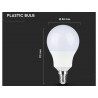Lampada A Led E14 A58 9W 806LM Bianco Caldo 3000K Forma Bulbo SKU-114