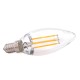 Lampada Filo Led Con Filamento E14 C37 4W pari a 40W 360 Gradi Bianco Caldo 2700K Bulbo Globo Piccolo Sfera SKU-43001
