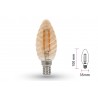 Lampada Filo Led a Filamento E14 C35 4W pari a 35W Bianco Caldo 2200K Amber Copertura Vortici Cover Twist SKU-7115