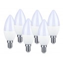 6 PZ Lampada A Led E14 C37 5,5W Forma Goccia Oliva Candela 200 Gradi 220V SKU-2736