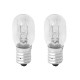 2 Lampadine Frigorifero E14 15W 230V 80LM 2800K Vetro Trasparente