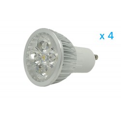 4 PZ Lampade Led GU10 Dimmerabile Triac Dimmer 6W 220V Bianco Caldo 3000K