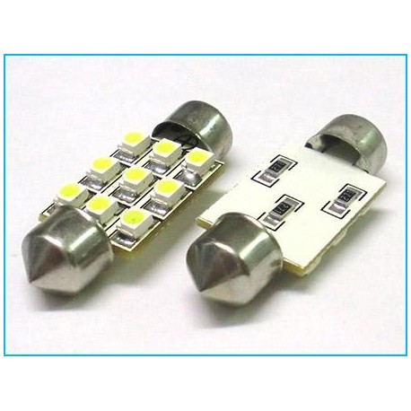 9 Smd Bianco Freddo 12V Luci Targa T11