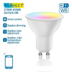 Lampadina LED Smart GU10 WiFi 6.5W RGB +2700K-6500K