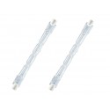 2 PZ Lampade Alogena Dimmerabile R7S 118mm 80W 1375 Lumen Bianco Caldo 2800K