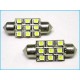 9 Smd Bianco Freddo 12V Luci Targa T11