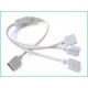 2 Connettori Splitter Duplicatore Sdoppiatore Multipresa da 1 Cavo RGB a 3 Cavi Spine Prese RGB