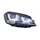 Fanali 3D LED DRL adatti per VW Golf 7 VII (2012-2017) Argento R-Line LED FRECCE DINAMICHE