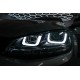 Fanali 3D LED DRL adatti per VW Golf 7 VII (2012-2017) Argento R-Line LED FRECCE DINAMICHE