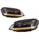Fanali 3D LED DRL adatti per VW Golf 7 VII (2012-2017) Argento R-Line LED FRECCE DINAMICHE