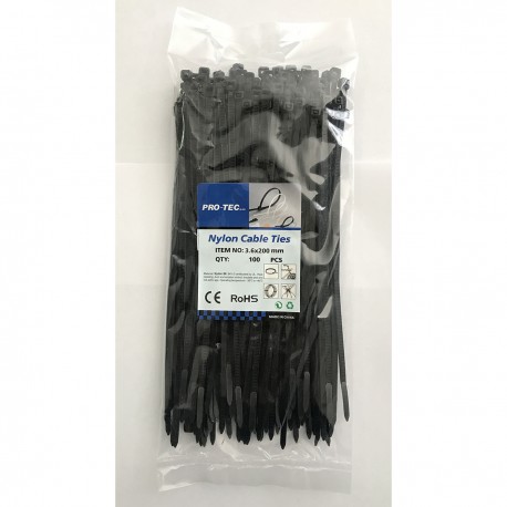 FASCETTE NYLON POWERTEC 200X3.6 CF 100 PZ