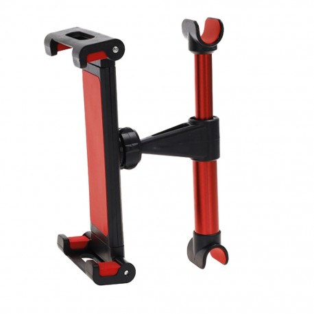 Porta Celluare Poggiatesta Auto Supporto Smartphone Tablet Da 5~9" Nero Per Sedile Posteriore 