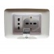 Placca con Coperchio Supporto Stango Idrobox IP55 Compatibile Con Bticino Living Light 3P Bianco