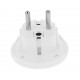Convertitore Adattatore Viaggio Da Spina Schuko 16A A Presa UK USA AUS CN Colore Bianco Max 2300W 