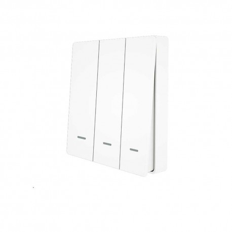 Telecomando Interruttore RF 3 Tasti RF 433MHz TUYA, Smart Life 3V Con Pile CR2032 86X86X16mm IP20 CE SH4493