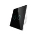 Interruttore Da Parete Touch WIFI Matter 2 Tasti Nero WIFI+BLE+RF 1 Tasto