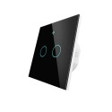 Interruttore Da Parete Touch WIFI Matter 2 Tasti Nero WIFI+BLE+RF 1 Tasto