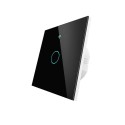 Interruttore Da Parete Touch WIFI Matter 1 Tasto Nero  WIFI 2.4G RF 433MHz,Bluetooth BLE Mesh TUYA