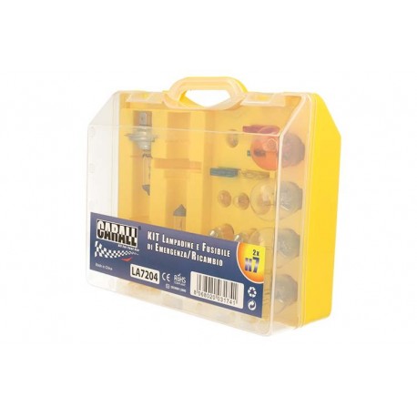 Kit H1 Lampade Ricambio Emergenza Alogena Auto Bulbset  12V 3 Fusibile (8 pz)