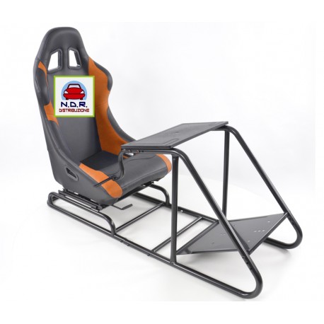 Simulatore Sediolino da corsa su PC e Console di gioco NERO GRIGIO