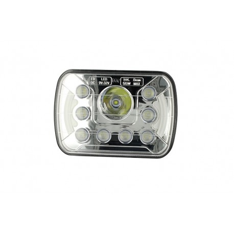 Faro Led Truck Headlight Rettangolare 7 Pollici 55W 12V 24V 