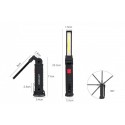 Lampada Led Cob Officina Torcia Modello Eco Small 20.3X3.5cm Ricaricabile Pieghevole Slim 7mm