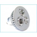 Lampada a LED "GU10" con 3 LED da 1W (3x1W) 220V