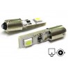 Lampada Led Canbus BA9S T4W 2 Smd No Errore Piedi Diritti 12V Con Resistenza