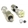 Lampada Led Canbus BA9S T4W 8 Smd No Errore Piedi Diritti 12V Con Resistenza