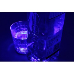 2 PZ Luce Led Sottobottiglia Sottobicchiere Colore Blu Blue Luminoso Per Decorazione Festiva Bar Pub DJ