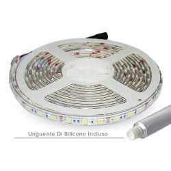 Bobina Led 300 SMD 5050 12V 10,8W/M Bianco Freddo IP65 Impermeabile 5 Metri Unguente Di Silicone Incluso SKU-2148