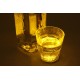 2 PZ Luci Led Sotto Bottiglia Vino Grappa Sotto Bicchiere Colore Giallo Yellow Luminoso Per Bar Pub