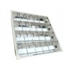 2 Kit Plafone Plafoniera Tubo Led A Griglia Da Incasso 595 X 595mm Per 4 Tubi Led T8 Da 60cm