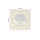 Faretto Luci Led Segnapasso Con Sensore Movimento 3W Bianco Neutro Quadrato Scatola Incasso 86X86 da Muro Incluso SKU-5570