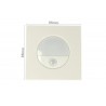 Faretto Luci Led Segnapasso Con Sensore Movimento 3W Bianco Neutro Quadrato Scatola Incasso 86X86 da Muro Incluso SKU-5570