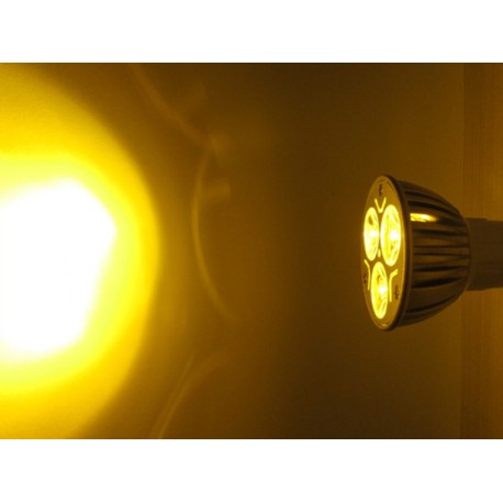 Lampada LED Dicroica MR16 GU5.3 3W 3X1W 12V Colore Giallo Arancione