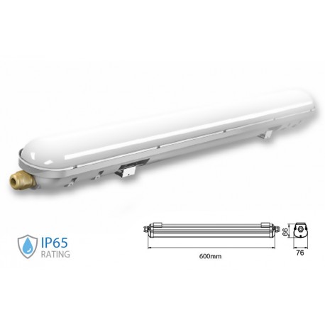 Plafoniera Led 60cm 18W 220V Bianco Neutro IP65 Tri Proof Led Lamp Light SKU-6198